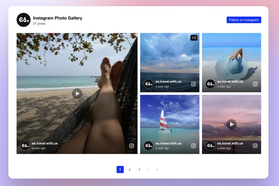 embedsocial Instagram collage widget