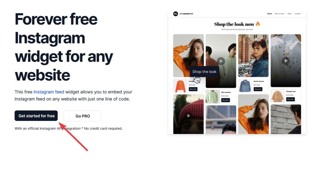 signing up for embedsocial's free instagram widget